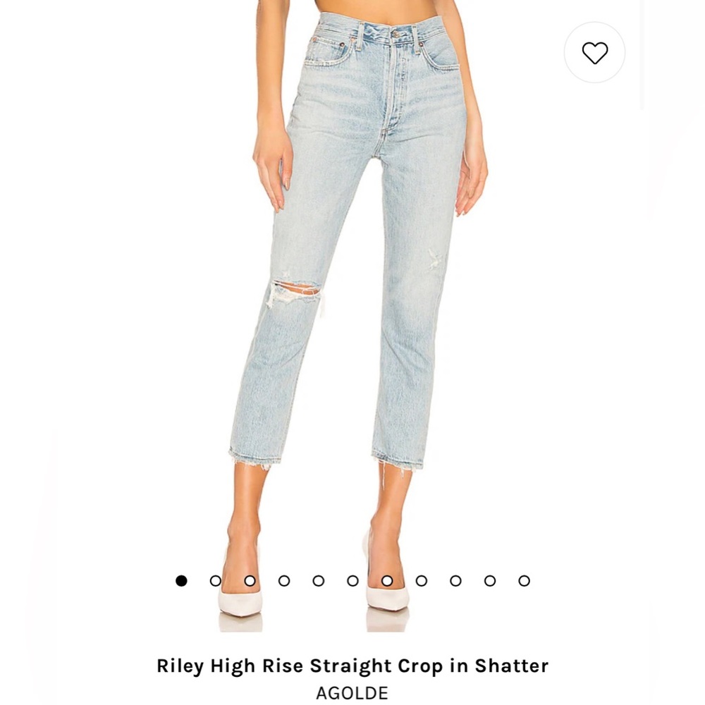 AGOLDE Riley High Rise Straight Crop